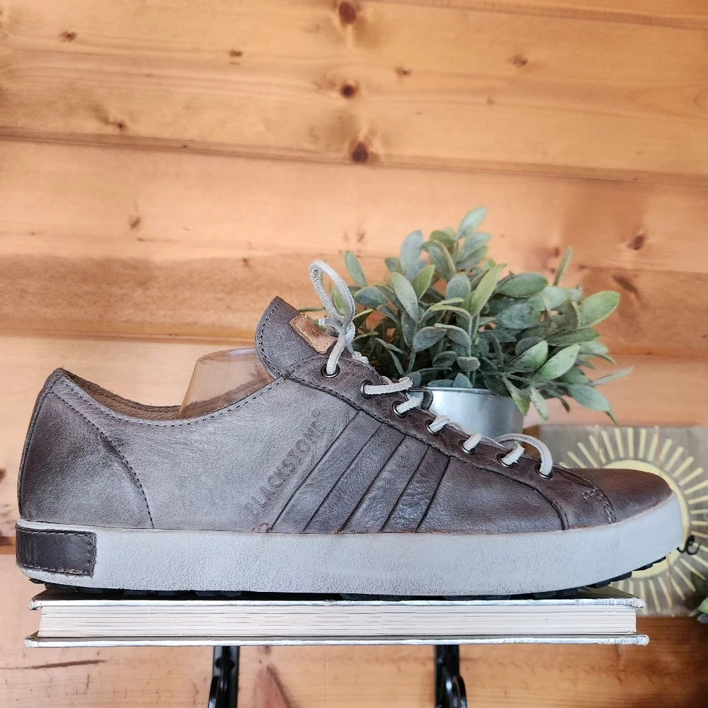 Blackstone JM11 Charcoal‎ Gray Leather Sneakers Dutch Shoes Throwback Sz 47 / 13